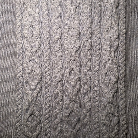 L.L. Bean Women's Preppy Zip-Up Blue Cotton Academia Cable Knit Sweater Size S - Picture 15 of 16